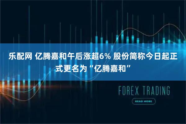 乐配网 亿腾嘉和午后涨超6% 股份简称今日起正式更名为“亿腾嘉和”